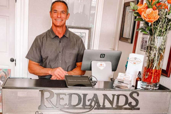 David volunteer at redlands visitor center